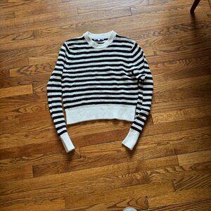 White and Warren Cotton/Linen Sweater, Size Small
